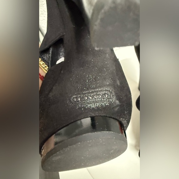 Coach Black Strappy Heels - Picture 5 of 11